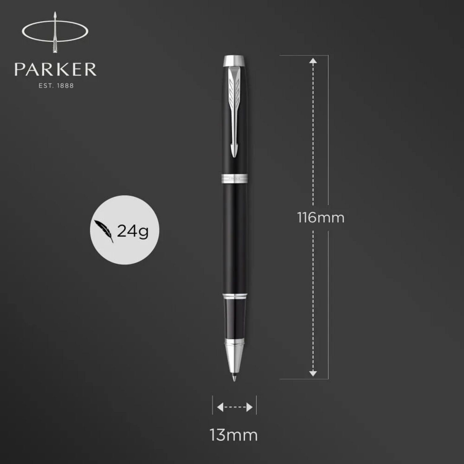 Boligrafo Rollerball Parker Im Essential Negro Mate Tint Ng image number 2.0