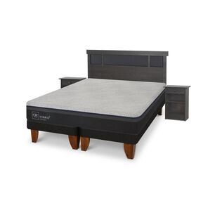Cama Europea Cic Hybrid Plus / 2 Plazas / Base Dividida + Set De Maderas