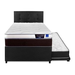 Cama Nido Flex Nexus / 1.5 Plazas / Base Normal + Respaldo