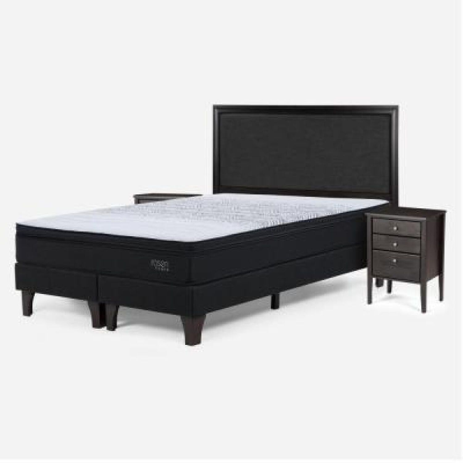 Cama Europea Rosen Tempo / King / Base Dividida + Set De Maderas Nolita Grafito image number 8.0