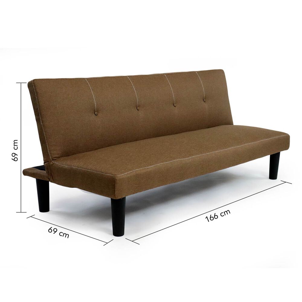 Futón Blake 69x166x69 Cm Café image number 6.0