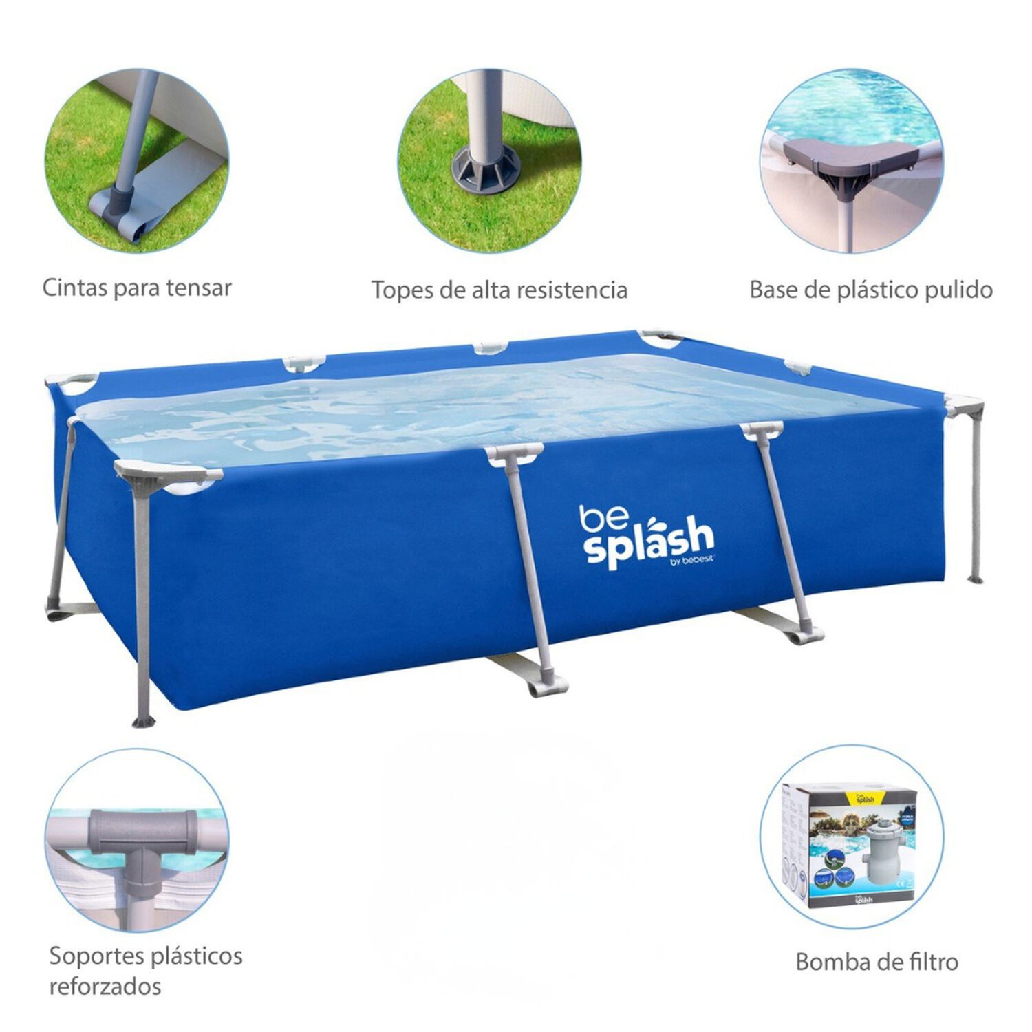 Piscina Estructural Con Filtroskimmer 300x207x65cm Besplash image number 6.0