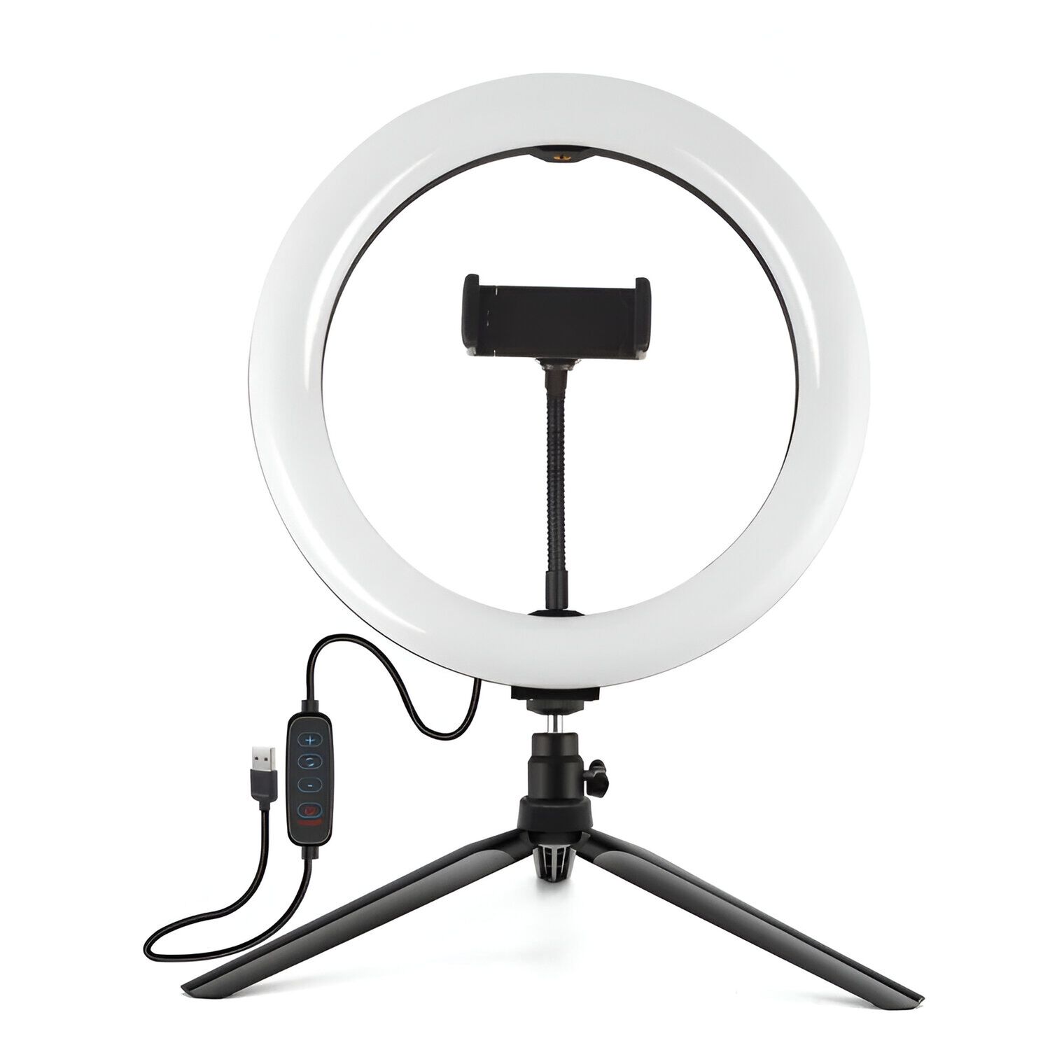 Aro De Luz Led Ajustable De 26cm Con Tripode + Soporte image number 2.0