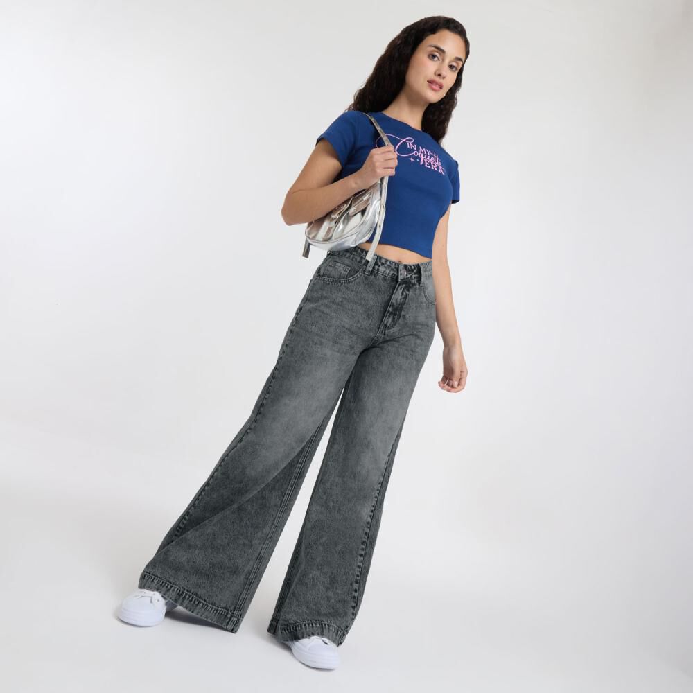 Jeans Tiro Medio Wide Leg Mujer Freedom image number 1.0