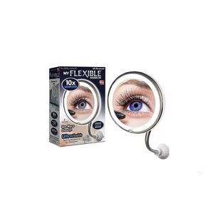 Espejo Maquillaje Led 10x Aumento Flexible Ventosa 360 Iluminado