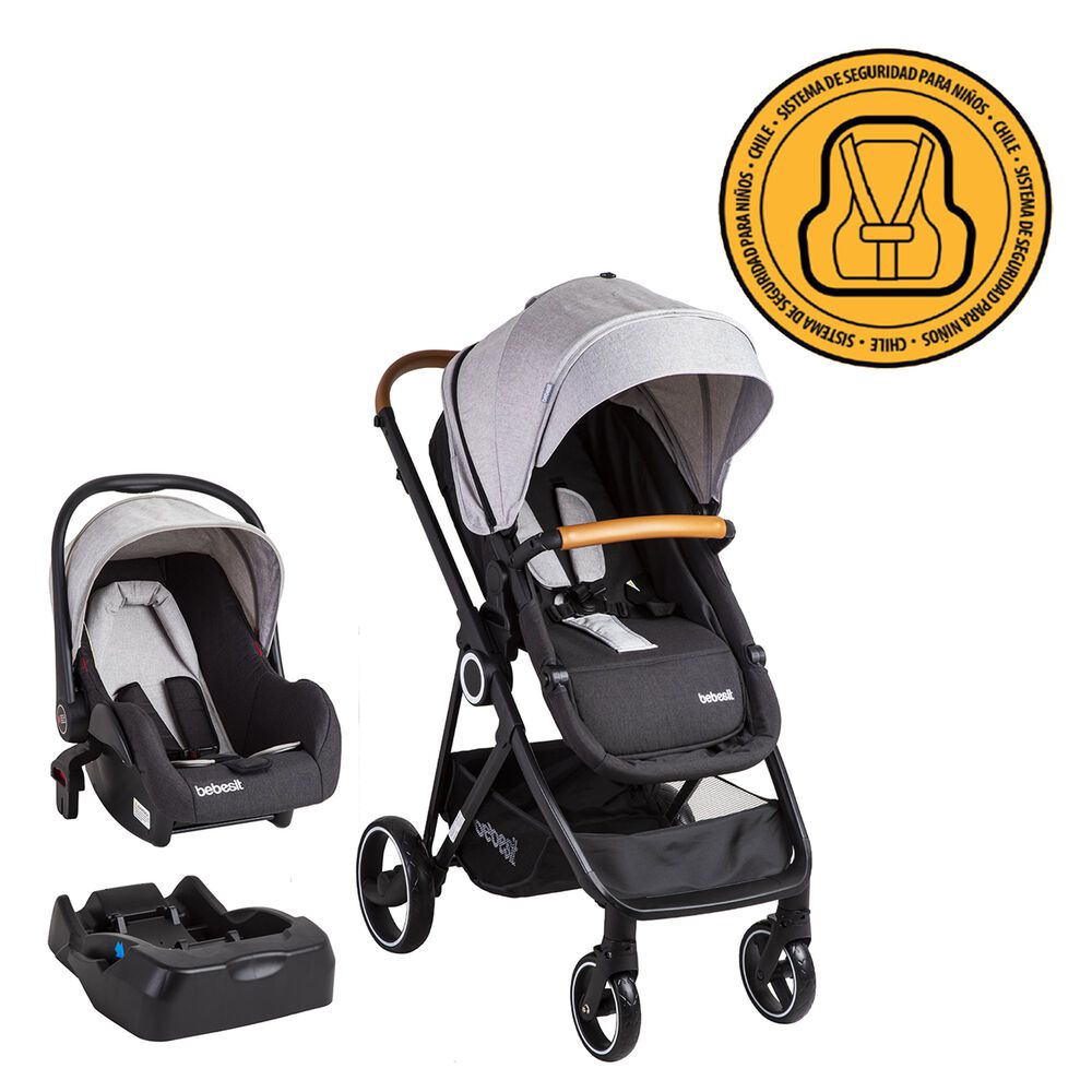 Coche Cuna Travel System Cosmos Gris image number 8.0