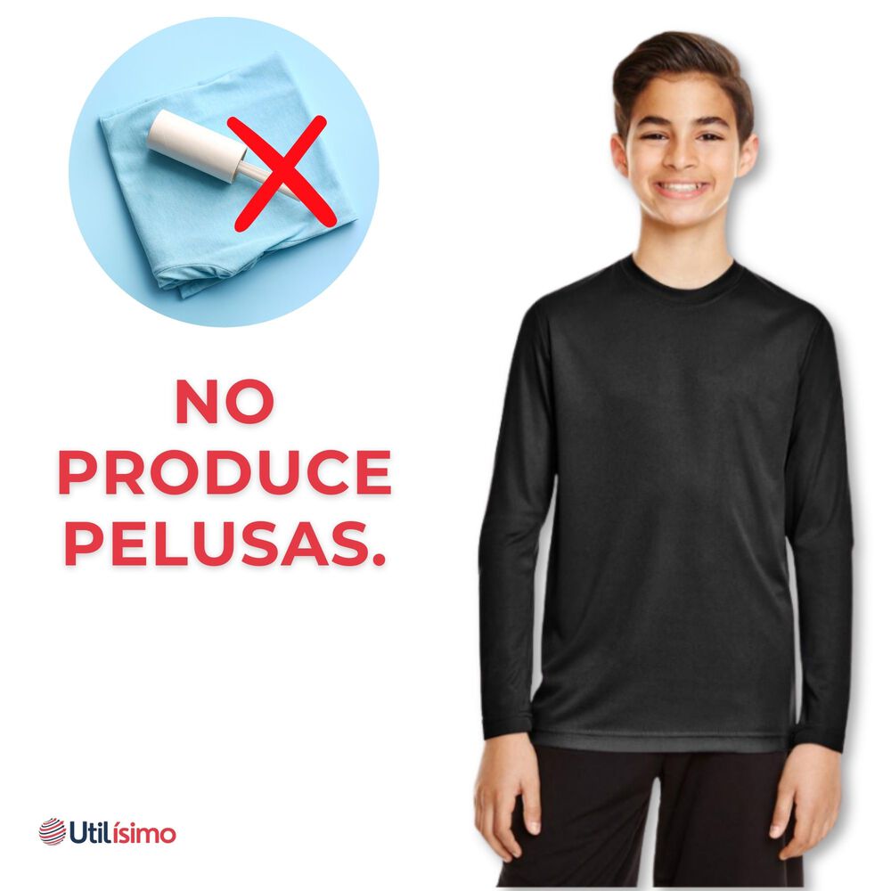 Pack 6 Camisetas Bamb&uacute; Primera Capa Ni&ntilde;o Cuello Redondo Manga Larga image number 9.0