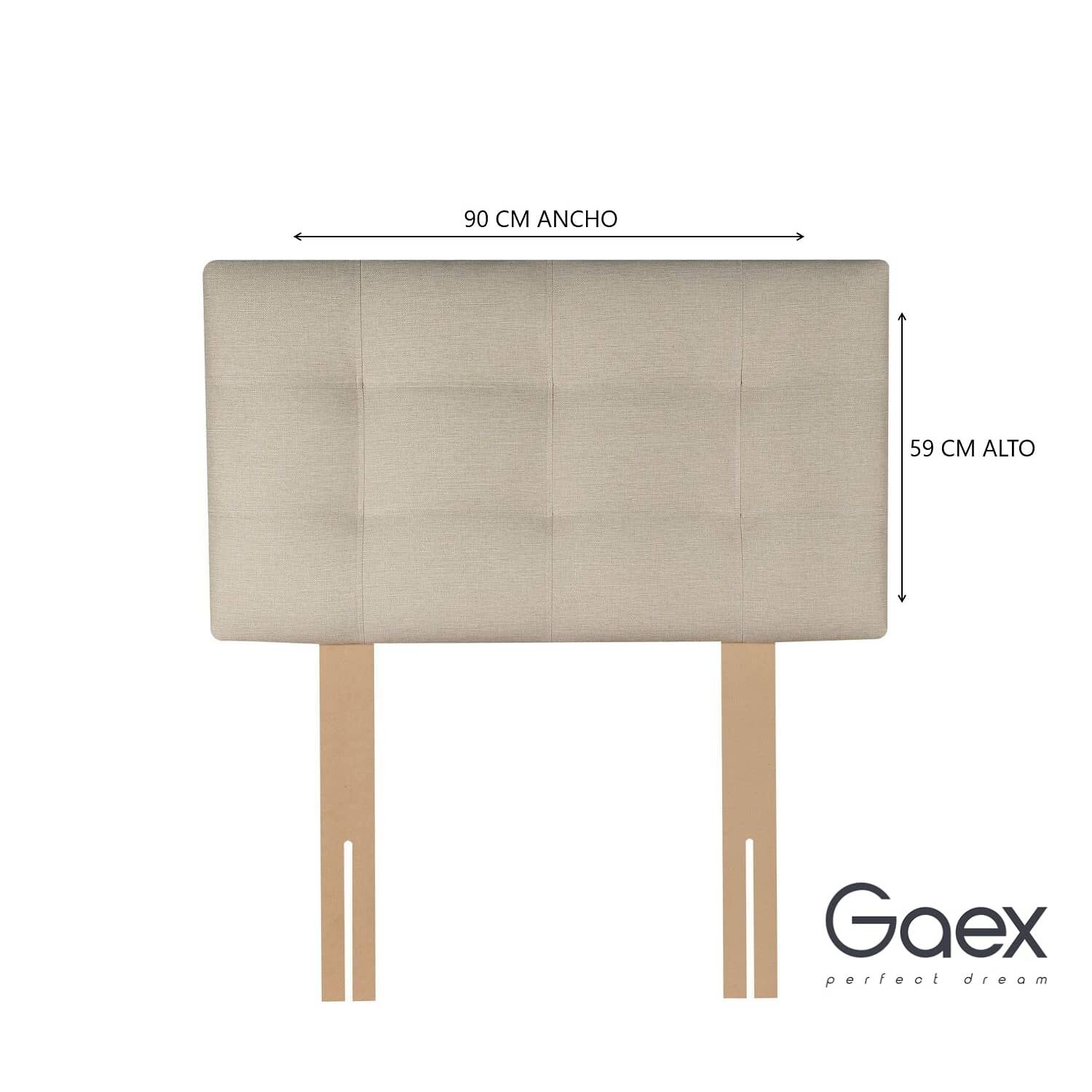 Cama Europea 1 Plaza 190 Respaldo Ginebra image number 1.0
