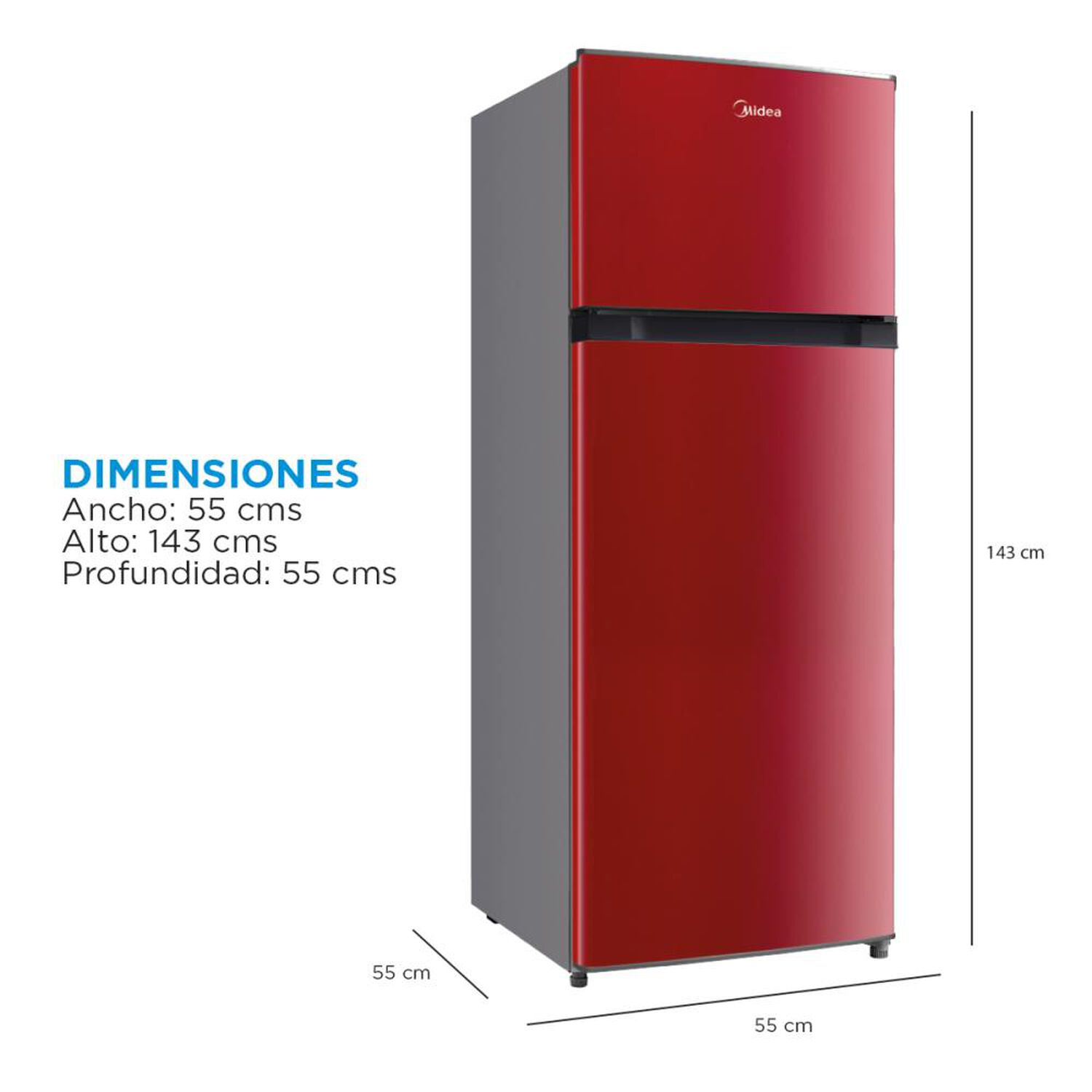Refrigerador Top Freezer Midea MDRT294FGE13 / Fr&iacute;o Directo / 204 Litros / E image number 2.0