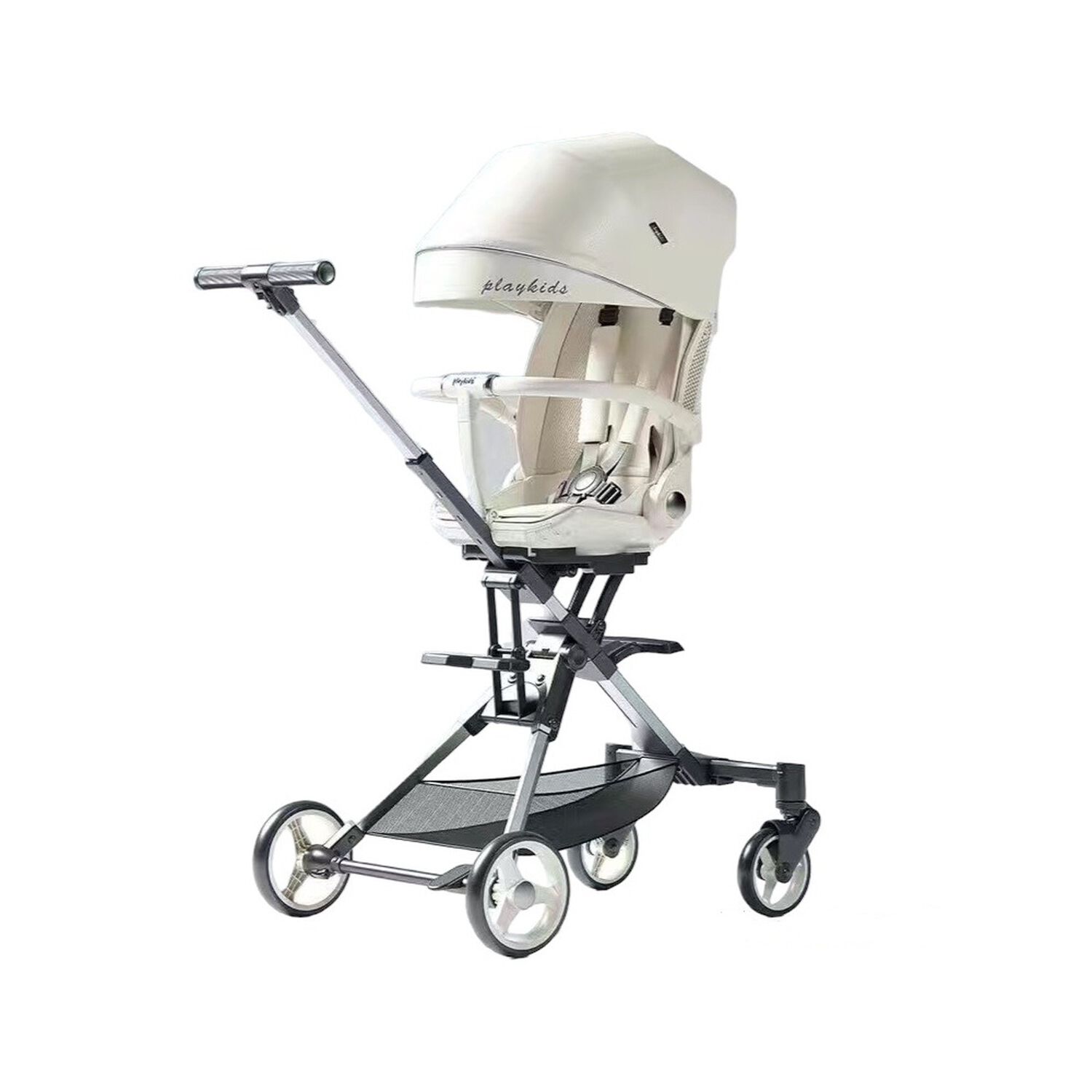 Coche De Paseo 360&deg; Reclinable Playkids Blanco Lubabycas image number 8.0