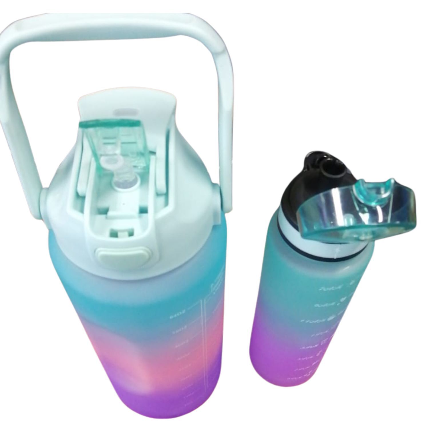 Set 2 Botellas Deportivas 2000ml Y 900ml Doble Boquilla image number 3.0