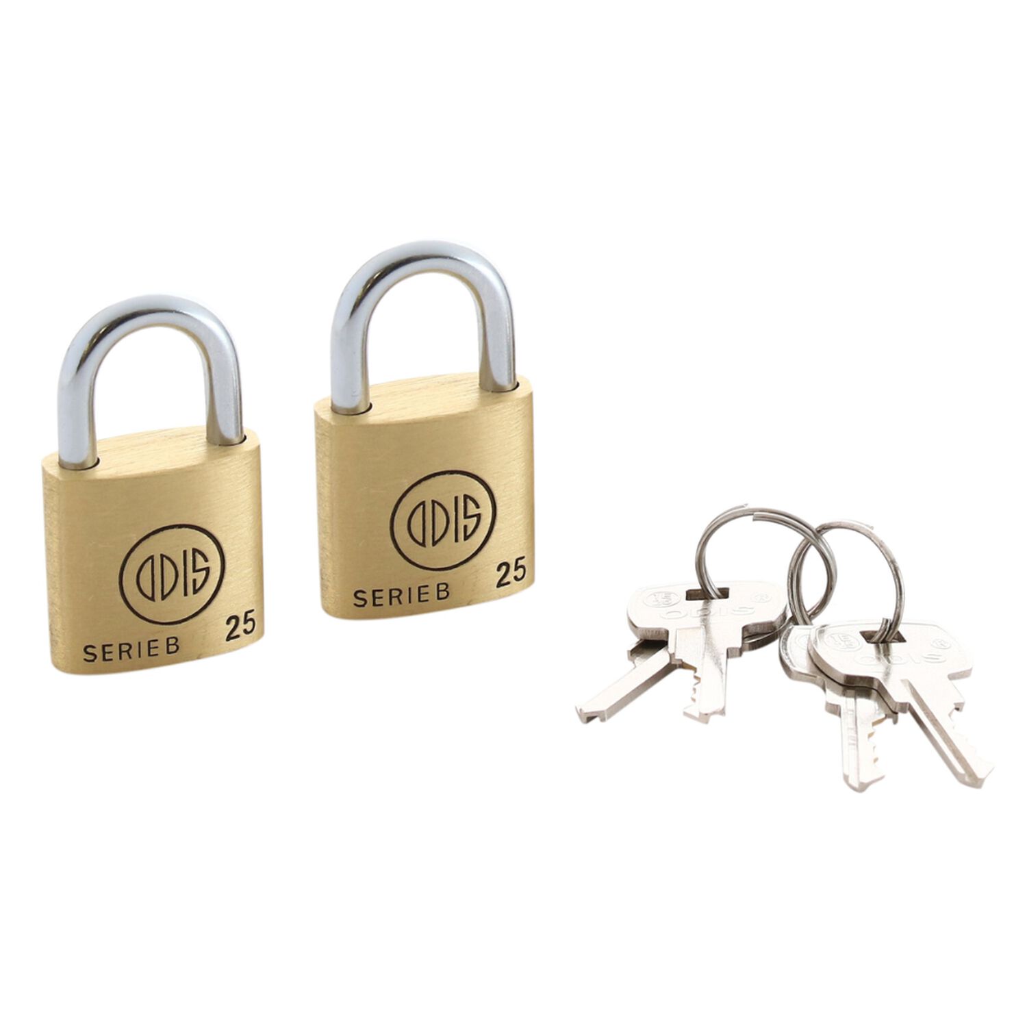 Pack 2 Candados Odis B25 25mm - Llaves Iguales image number 1.0