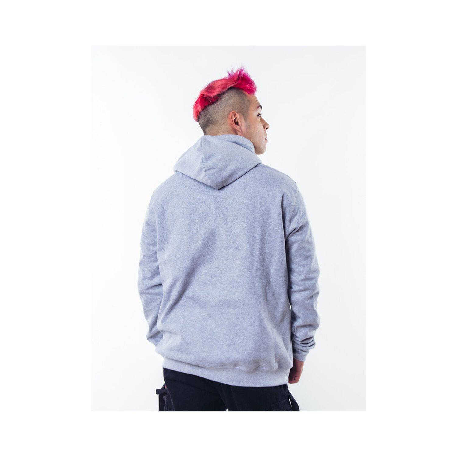 Poleron Gris Canguro Hombre Relaxed Fit Para Estampar image number 1.0