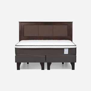 Cama Europea Rosen New Style 4 Plus / 2 Plazas / Base Dividida + Respaldo Rachel