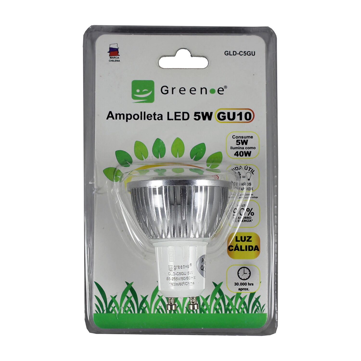 Ampolleta Led 5w. Gu10 Luz C&aacute;lida image number 0.0