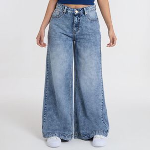 Jeans Tiro Medio Wide Leg Mujer Freedom