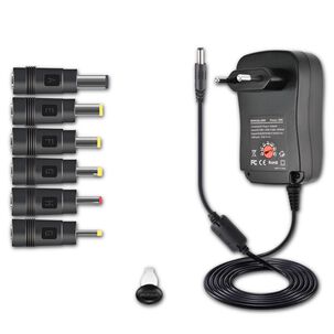 Transformador 12v Regulables 2a / 24w + 6 Plug Universales