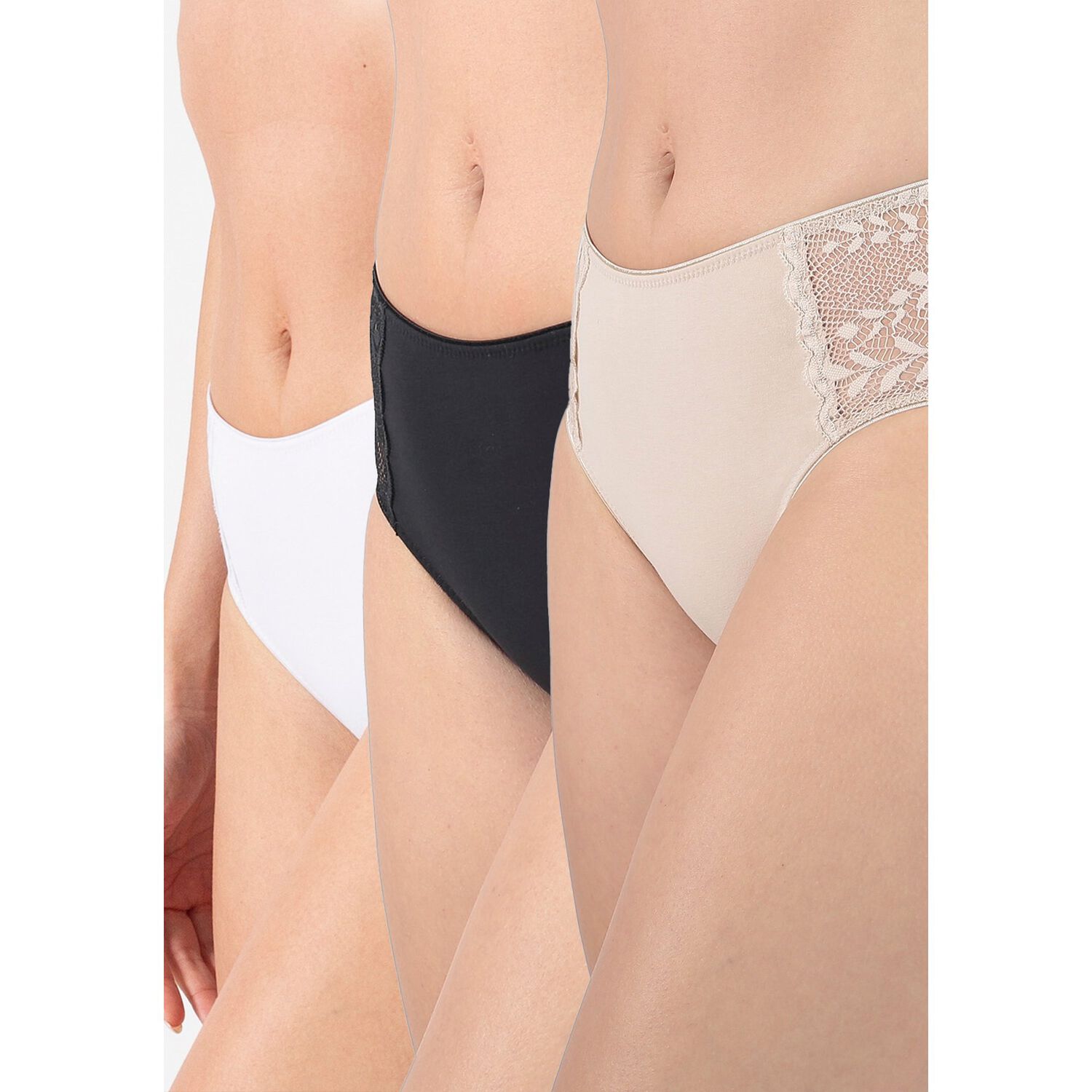Pack 3x Pantaleta Algod&oacute;n P314186-bla Kayser image number 0.0