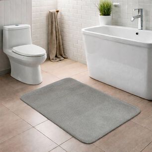 Alfombra De Ba&ntilde;o Nautica Home Popcorn 50x80cm Gris Claro