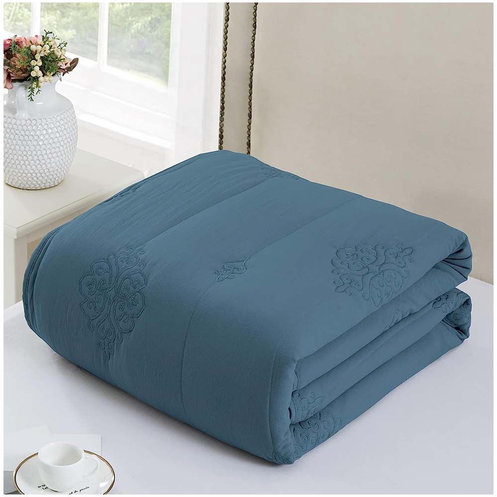 Cubrecama De Algodon Mandala 2 Plazas Azul image number 2.0