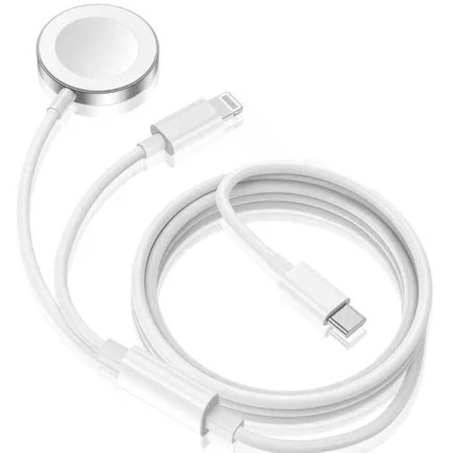 Cargador De Celular Inalambrico 3 En 1 Usb Magnetico Y Compatible Iphone Y Smarwatch Carga 2a 20w Smartphone Android Para Iphone Pared Casa Redondo image number 4.0