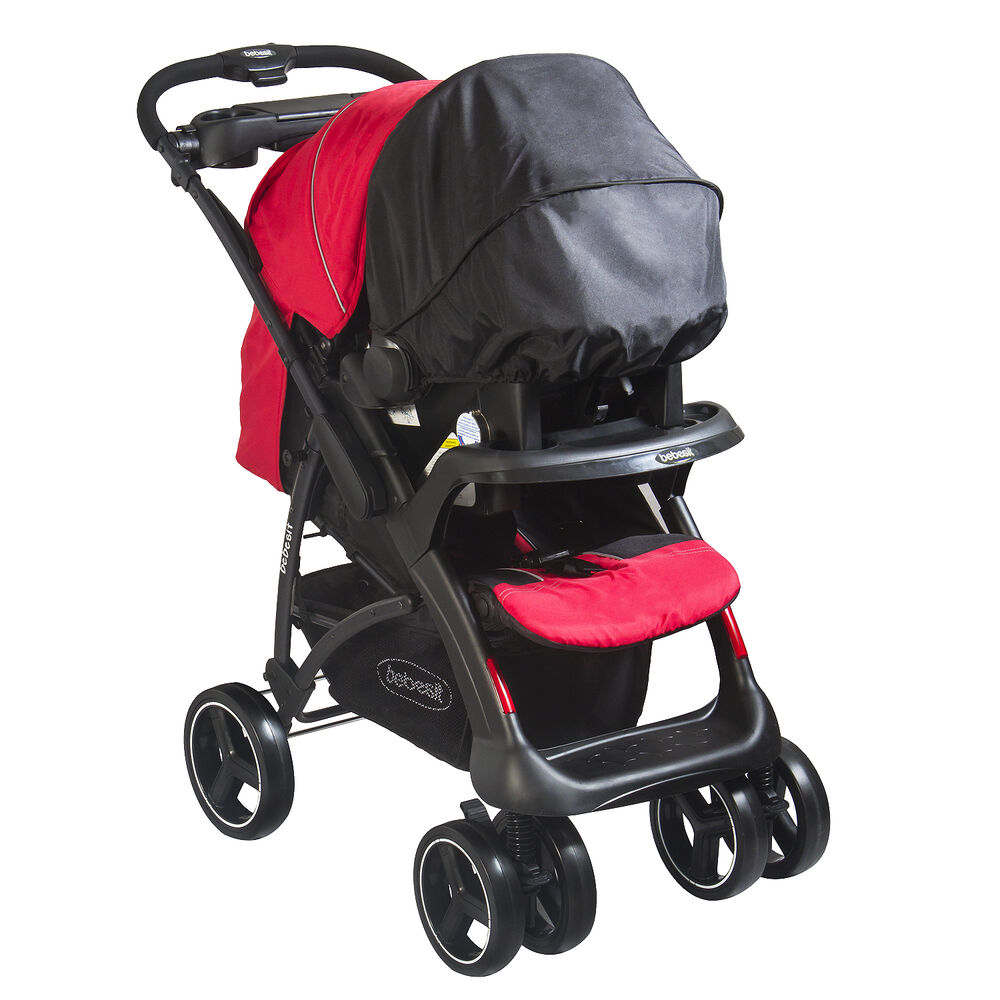 Coche Travel System Lugano Negro Y Rojo image number 1.0