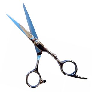 Tijeras Recta Peluquer&iacute;a Mango Met&aacute;lico 17cm Calidad Profesional