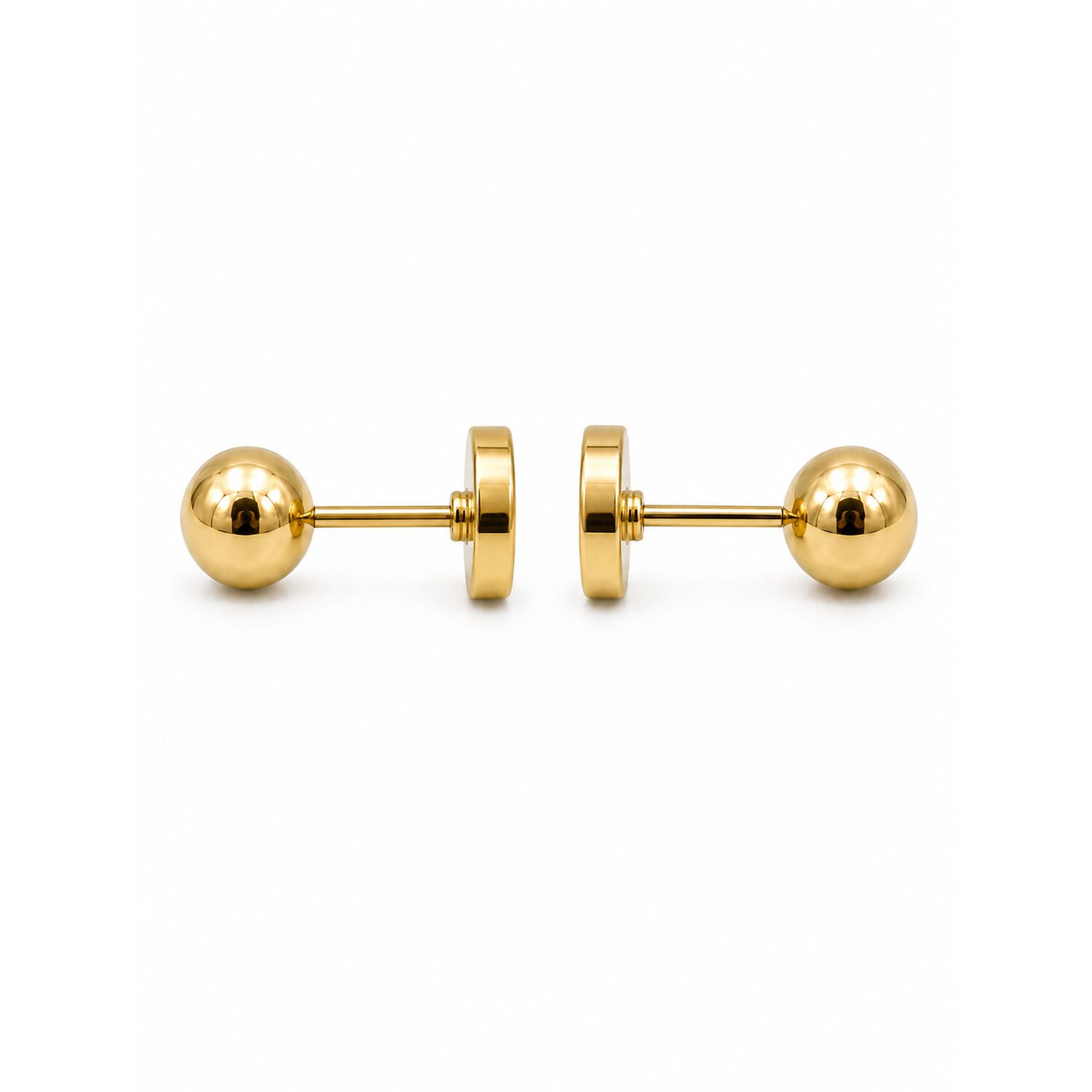 Aros Abridores Bolita 5mm N5 Oro 14k Beb&eacute; Hipoalerg&eacute;nico Dorado image number 1.0