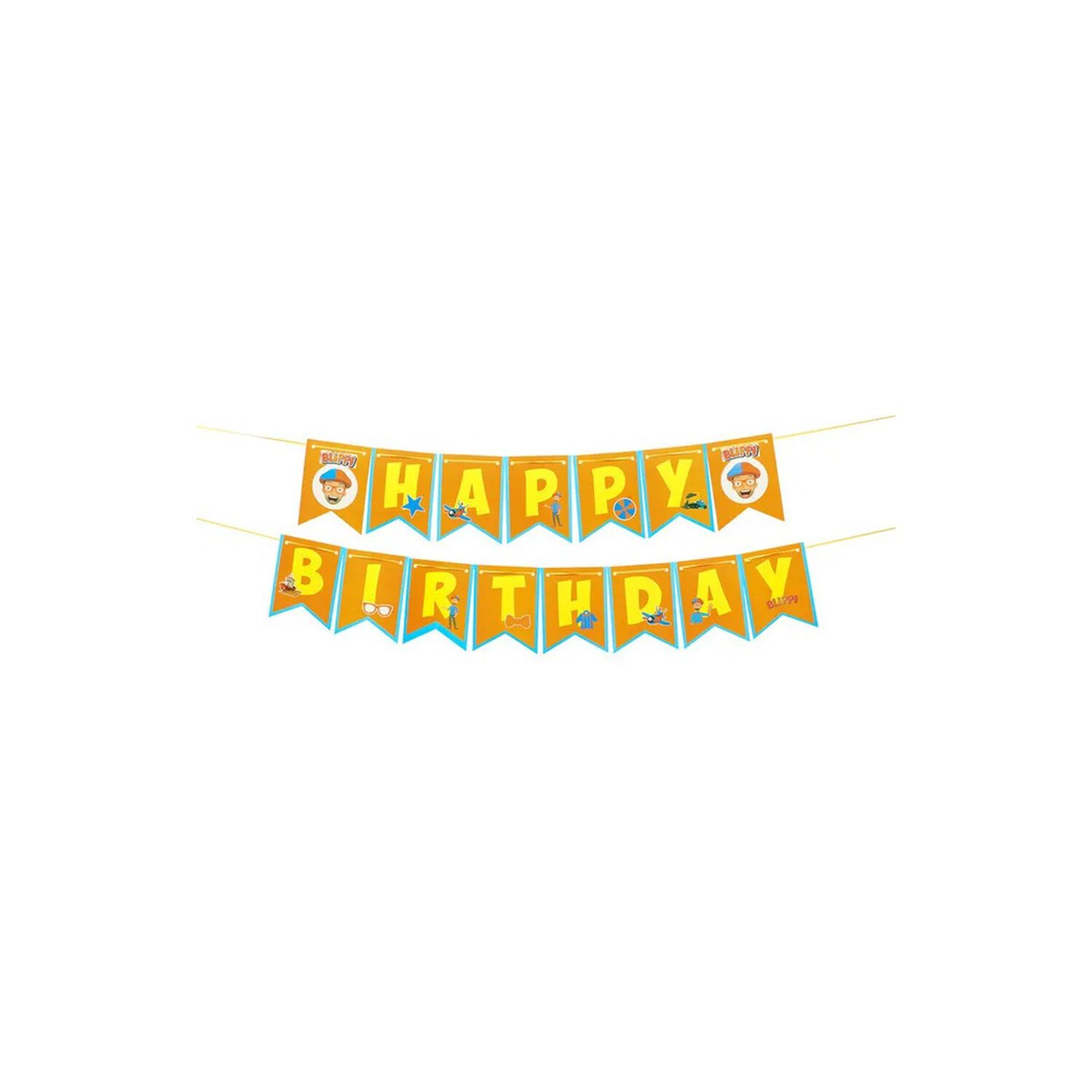 Pack Cumplea&ntilde;os Blippi Globos Toppers Cinta, Cotillon Y Mas image number 1.0