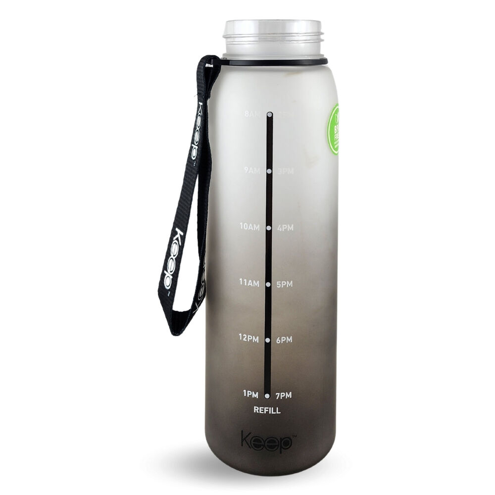 Botella Keep Agua 1 Litro Deportes Outdoor Marcador Ml Negro image number 4.0