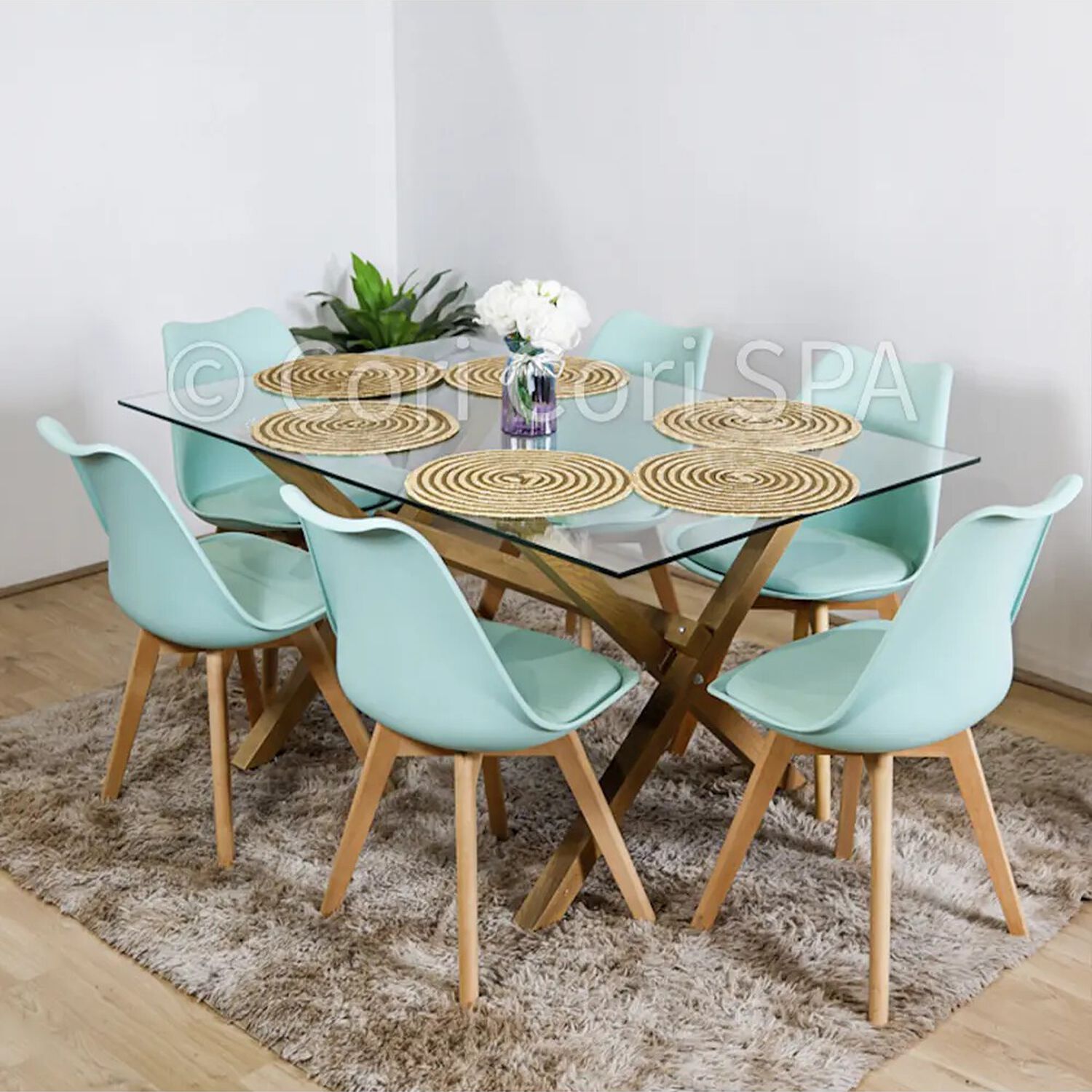 Juego De Comedor Medlock (140 X 90cm) + 6 Sillas Tulip image number 0.0