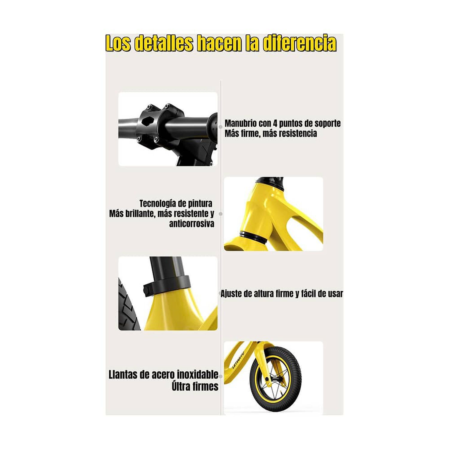 Bicicleta De Equilibrio Convertible Aro 12 Y 14 Amarilla image number 4.0