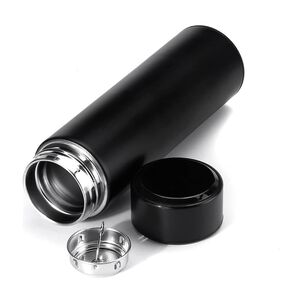 Termo Botella Con Sensor De Temperatura Negro