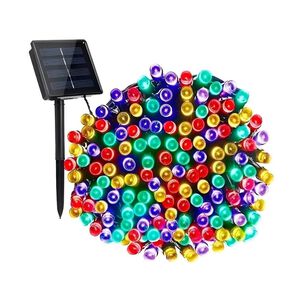 Luces Guirnalda Solar 10 Metros 100 Led Multicolor Navidad