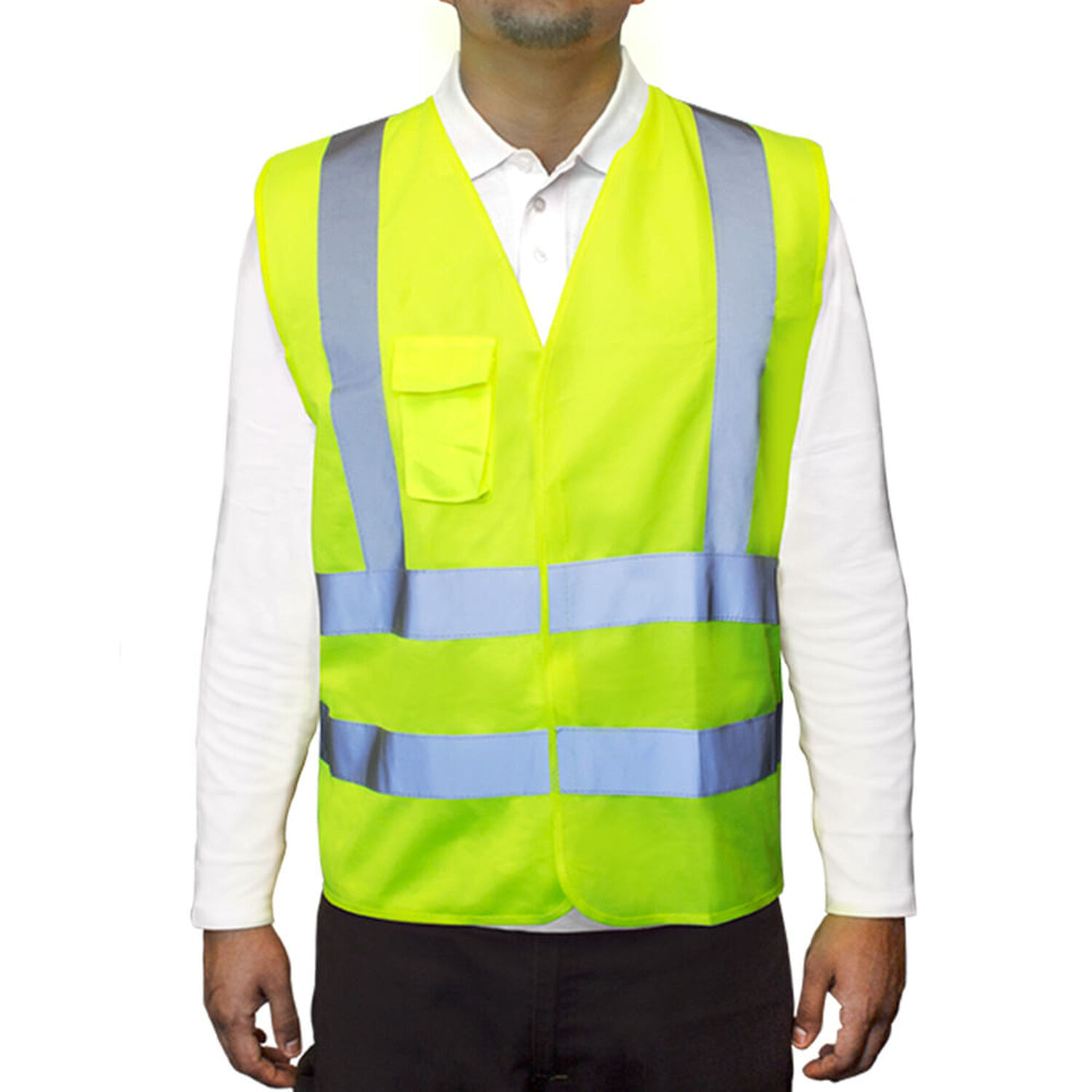 Chaleco Reflectivo Amarillo 4 Cintas Certificado Clase Ii En20471 image number 0.0
