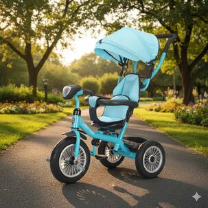 Triciclo Paseo Infantil 360 1326 Lx Verde Bebesit