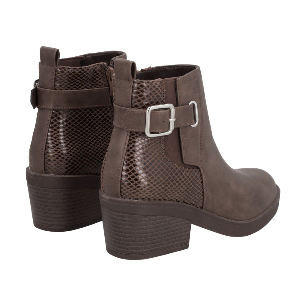 Botin Casual Mujer Caf&eacute; Taco Medio Harper Police image number 3.0