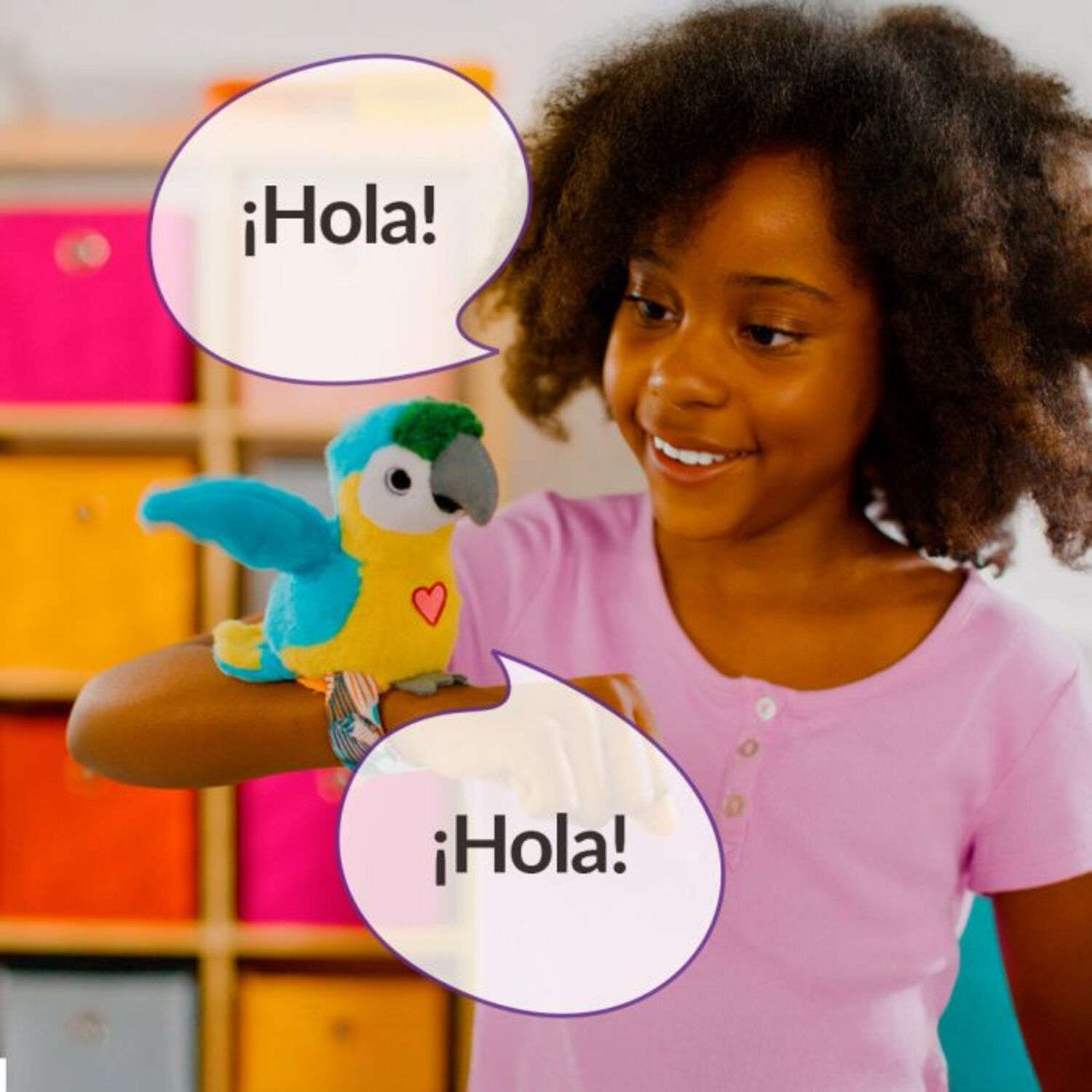 Peluche Repite Canta Aletea Happy Yappers Loro Rojo image number 2.0