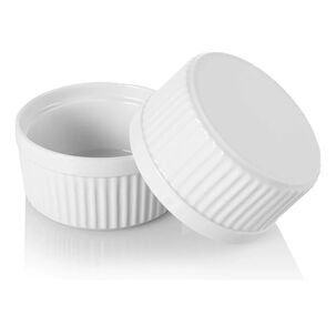 Set 6 Pocillos Ramekin Ceramica Blanco 9cm Cocina Horno