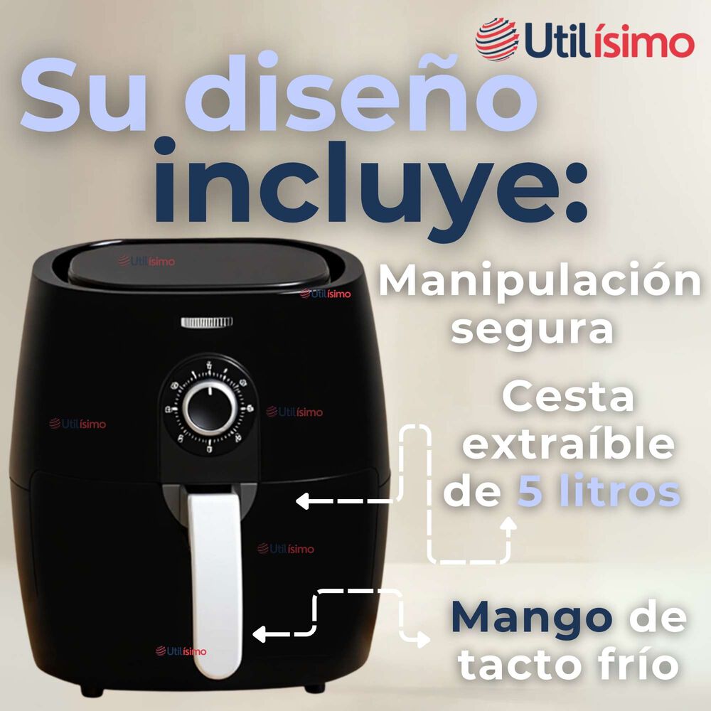 Freidora De Aire 5 Litros 1350w Potencia Air Fryer Premium image number 6.0