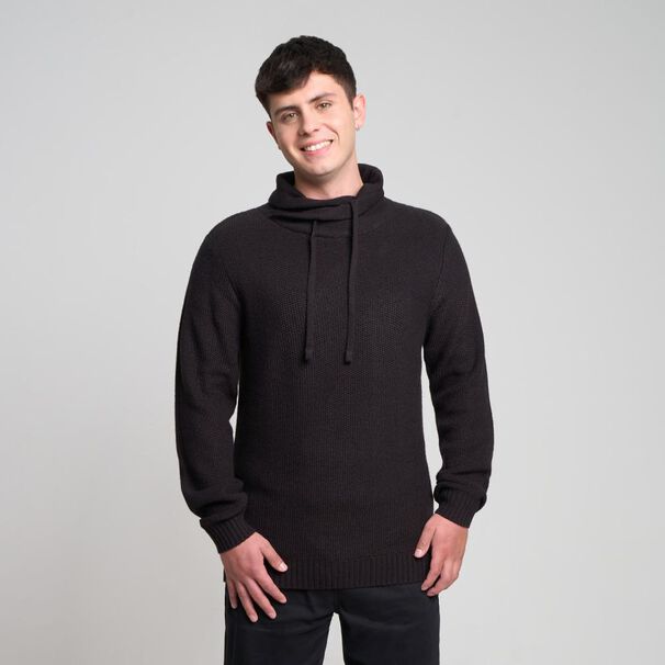 Sweater Liso Manga Larga Cuello Alto Con Cacpuha Hombre Skuad