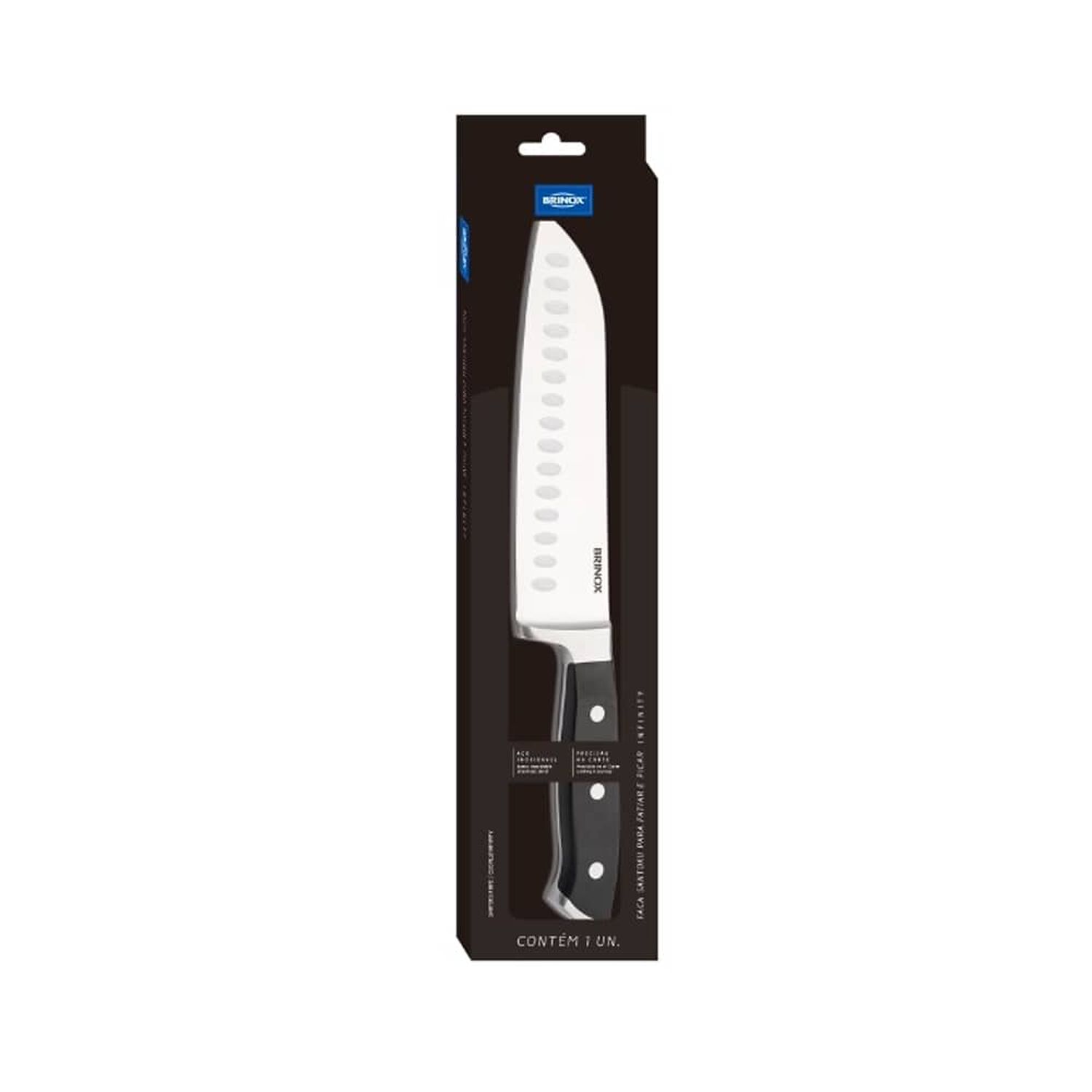 Cuchillo De Santoku 7" Infinity Brinox Mango Pvc 2519/304 image number 2.0