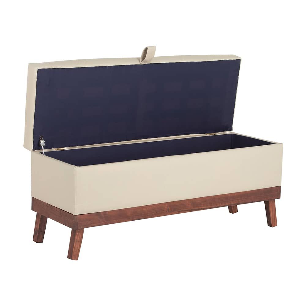 Banqueta Con Ba&uacute;l Incy Creams Eco Cuero 120x40x50 Cm M&aacute;xima Design image number 2.0