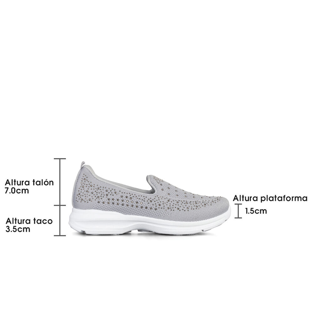 Zapatilla Casual Mujer Slip On Con Pedrería Weide Tfa203 image number 4.0