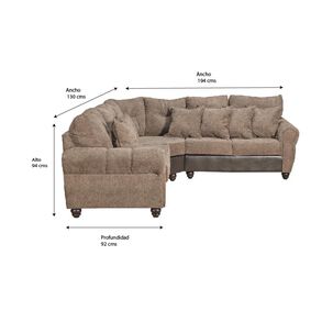 Sofa Seccional Innovamobel Derry Simetrico / 2-1-2 Cuerpos