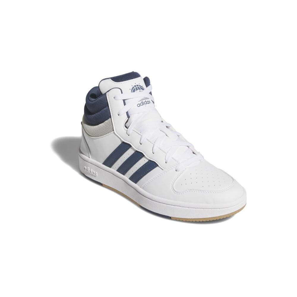 Zapatilla Basketball Unisex Adidas Hoops Mid Classic Blanco image number 1.0