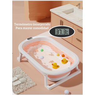 Ba&ntilde;era Plegable Con Coj&iacute;n Y M&aacute;s Accesorios Rosada Lubabycas