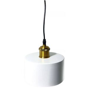 L&aacute;mpara Colgante Moderna Blanco Morava E-27 Con Ampolleta Luz Fria
