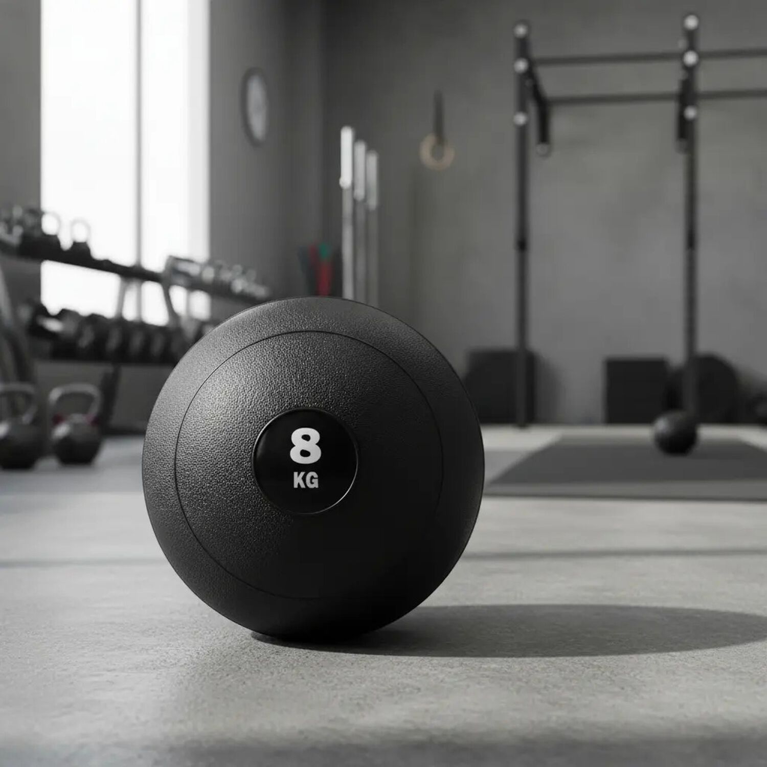 Kit Entrenamiento Funcional Kettlebell 10kg + Slam Ball 8kg Negro image number 5.0