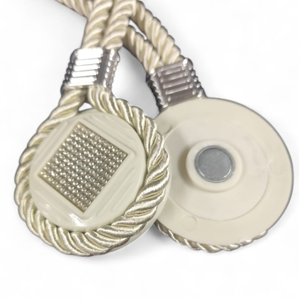 Pack De 02 Sujetadores Magn&eacute;ticos Para Cortinas Joyas Gris image number 3.0